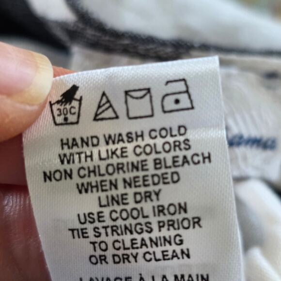 Tommy Bahama Striped Lace Up Tassel Maxi Dress Women Size L Gray White Linen - Picture 14 of 14